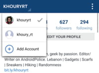 Instagram z obsługą wielu kont